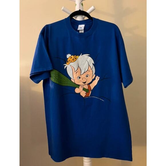 Paramount Pictures Other - Vintage, Flintstones 1995 T-Shirt Blue  Bamm-Bamm Bust Through Graphic Unisex XL
